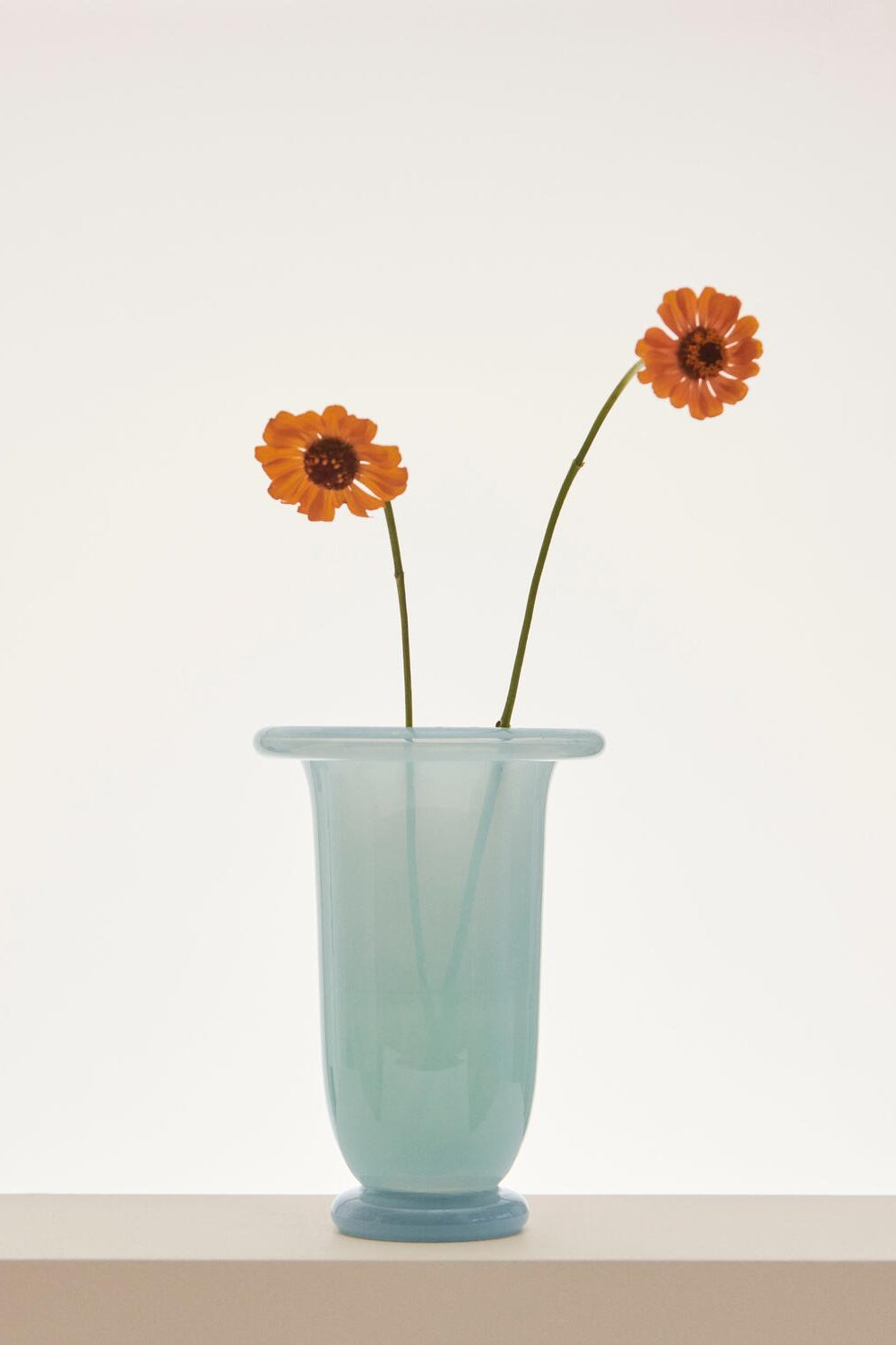 Medium Empire Vase, blå - H21 cm.